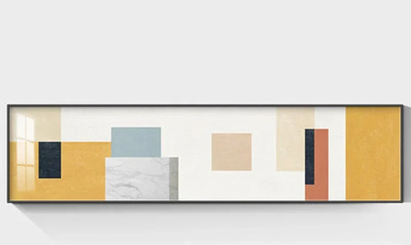 Minimalist Black White Color Block Abstract Wall Art Fine Art Canvas Prints Wide Format Pictures For Above The Sofa Modern Art For Above The Bed