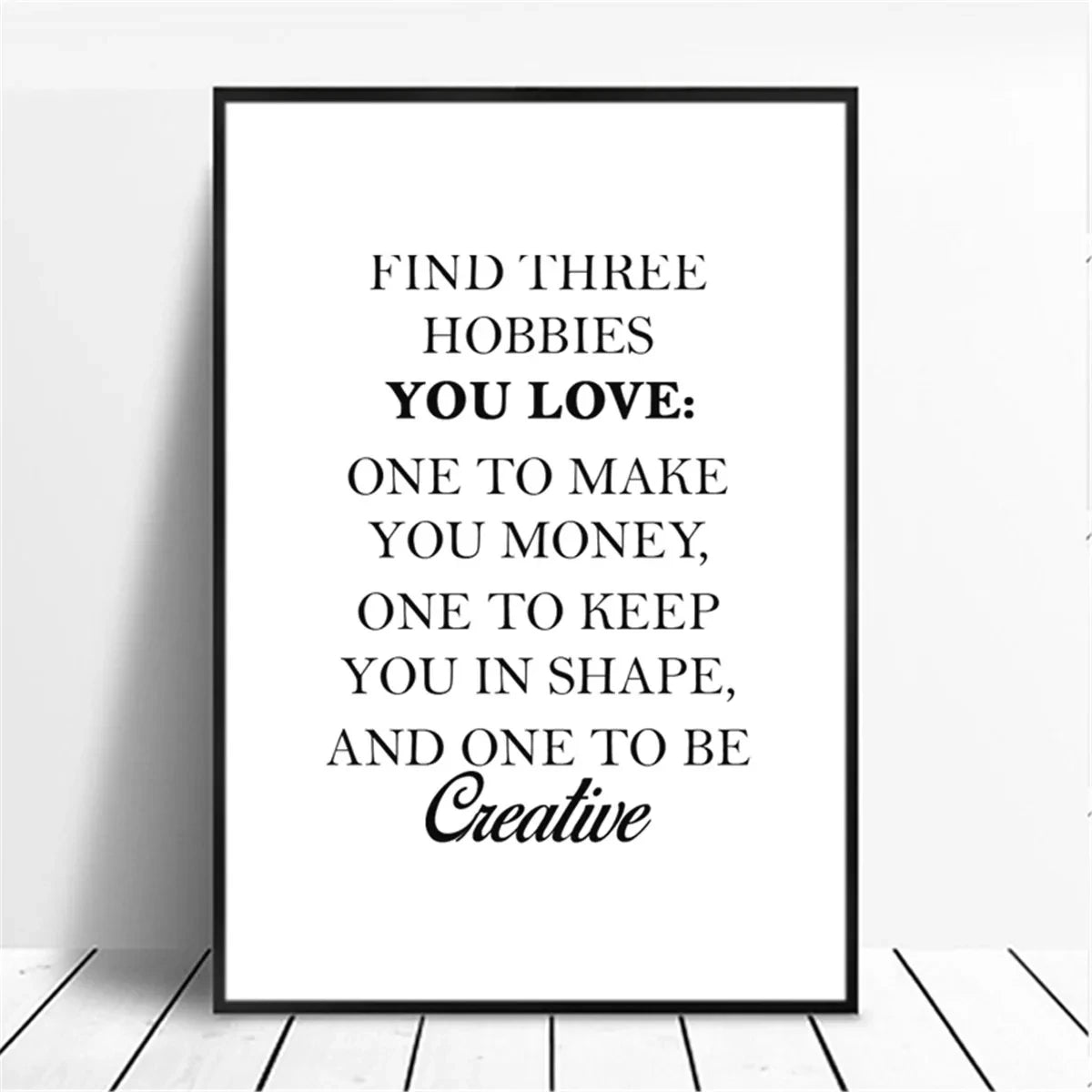 Positive Energy Black & White Quote Poster Wall Art Fine Art Canvas Prints Minimalist Motivational Quotation Pictures For Inspirational Home Decor