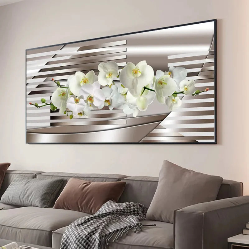 * Featured Sale * Vintage Retro Floral Wide Format Wall Art Fine Art Canvas Prints Modern Botanical Pictures For Living Room Bedroom Art Decor