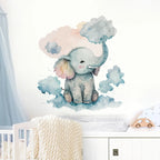 Hakuna Matata Baby's Room Wall Stickers Cute Elephant Lion Giraffe Wall Decals Removable Peel & Stick Wall Vinyl Wall Murals For Kid's Room Decor