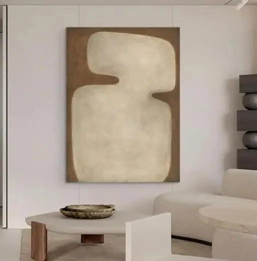 Modern Abstract Neutral Tones Color Block Wall Art Fine Art Canvas Prints Pictures For Living Room Entrance Hall Home Office Art Decor