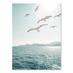 Blue Green Beach Surf Scene Tropical Dream Landscape Wall Art Fine Art Canvas Prints For Living Room Bedroom Gallery Wall Home Decor