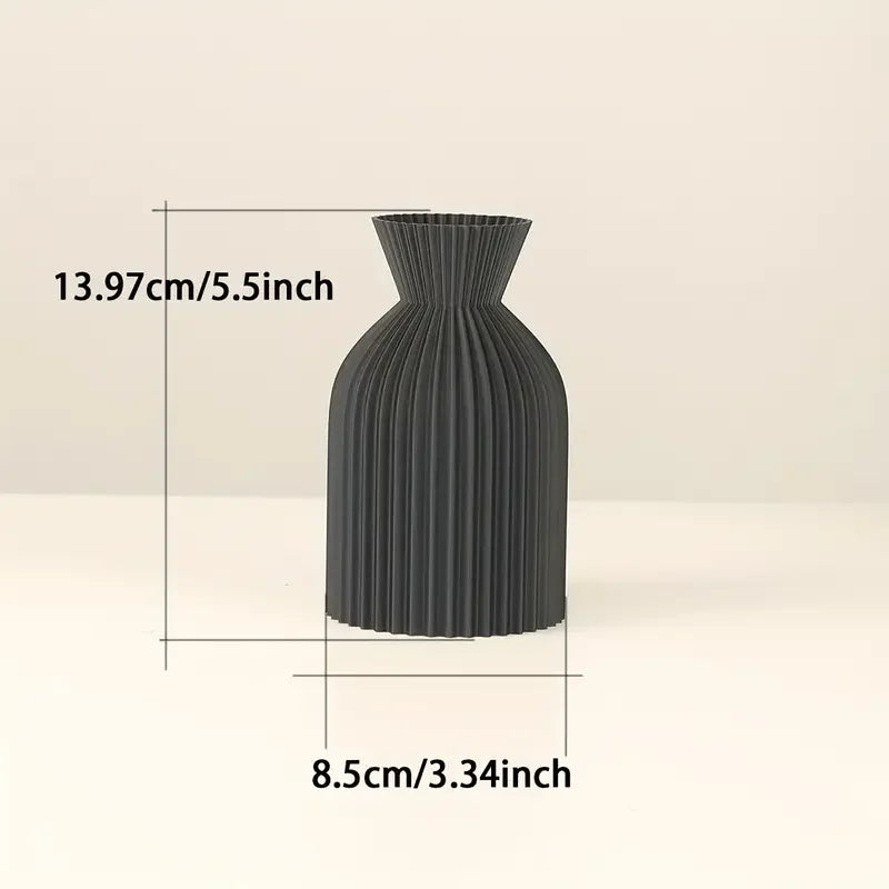 Fluted Nordic Vases Modern Decorative Centrepiece Table Decoration For Dining Room Kitchen Living Room Coffee Table Ornaments Scandinavian Home Decor