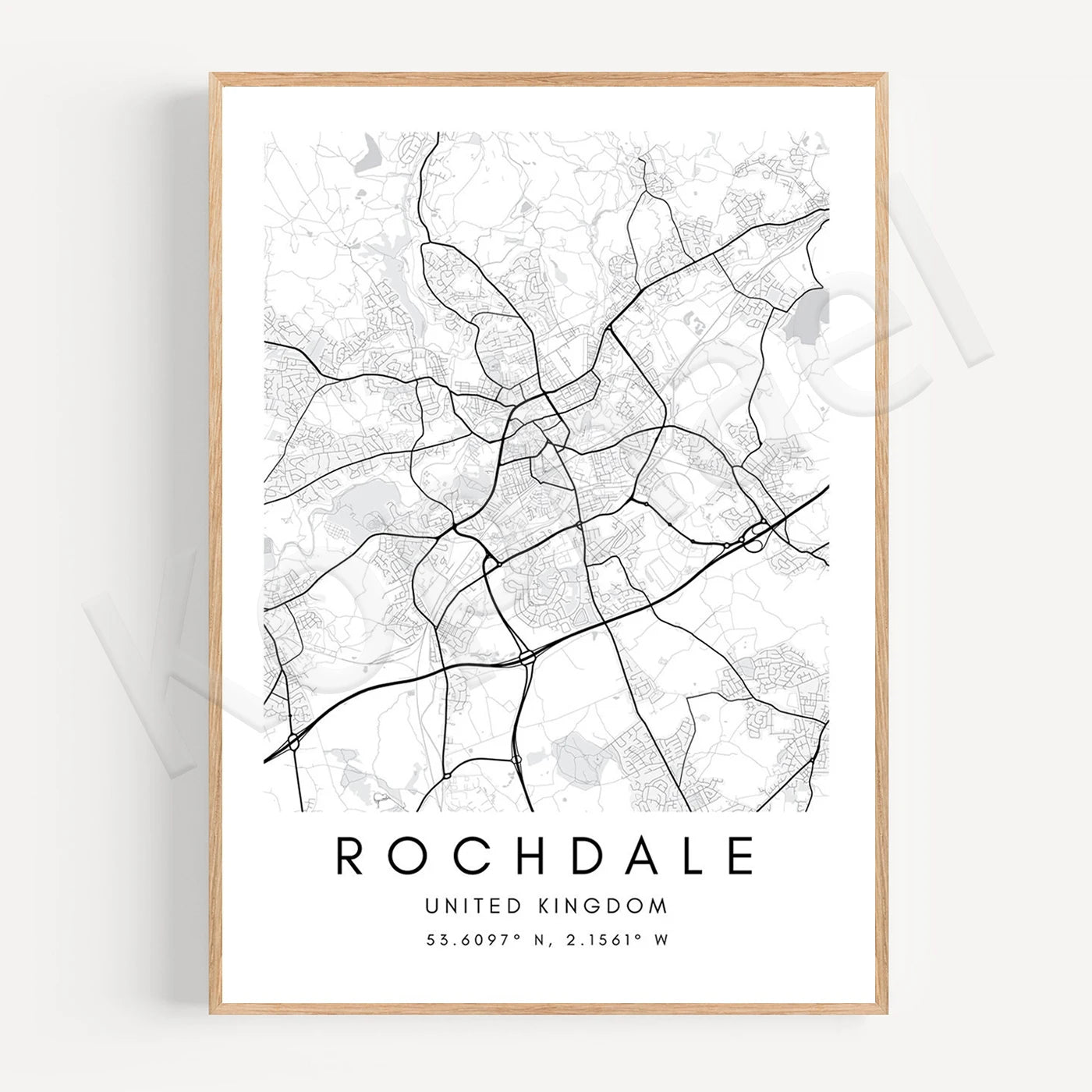 Horsforth. Toronto. Rochdale. Halifax. Oxford. New Delhi. Munich. Barcelona. Salisbury. Sunderland. Cities Travel Map Poster
