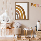 Personalized Nordic Nursery Wall Art Cute Lion Tiger Giraffe Rainbow Safari Fine Art Canvas Prints Pictures For Baby's Room Children's Room Decor