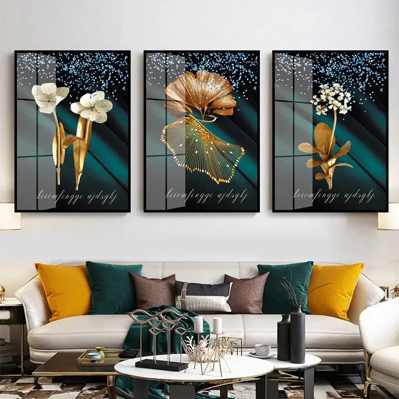 Auspicious Golden Birds In The Flowing Moonlight Landscape Wall Art Fine Art Canvas Prints Modern Pictures For Living Room Dining Room Bedroom Art