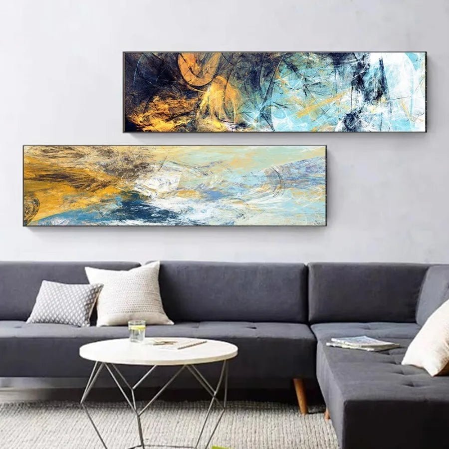 Abstract Minimalist Flowing Landscape Wall Art Fine Art Canvas Prints Wide Format Pictures For Above The Sofa Modern Art For Above The Bed