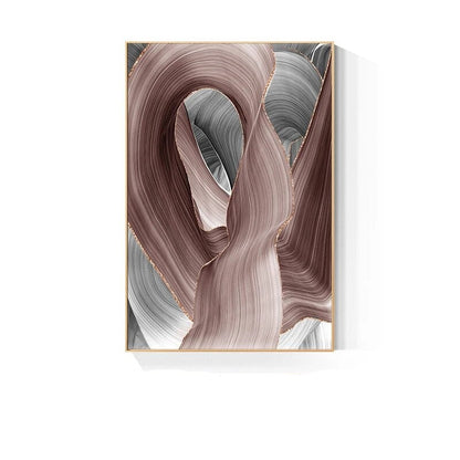 Light Luxury Abstract Flowing Ribbon Gray Pink Wall Art Fine Art Canvas Prints Modern Pictures For Living Room Bedroom Hotel Room Art Decor