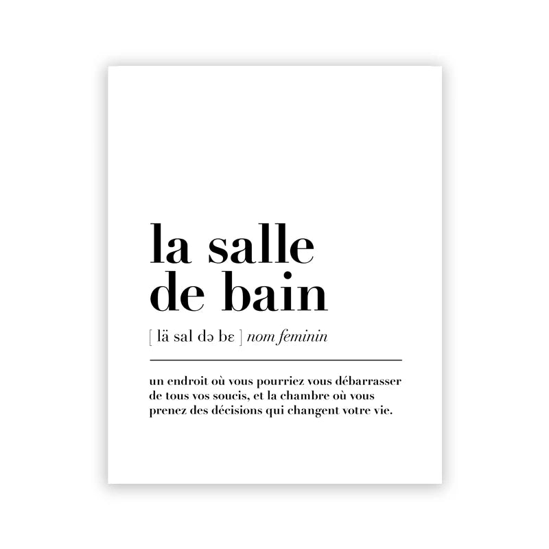 French Quotes Amusing Bathroom Rules WC Wall Art Fine Art Canvas Prints Typographic Quotations Black White Pictures Posters For Bathroom Toilet Room WC Wall Decor 2025