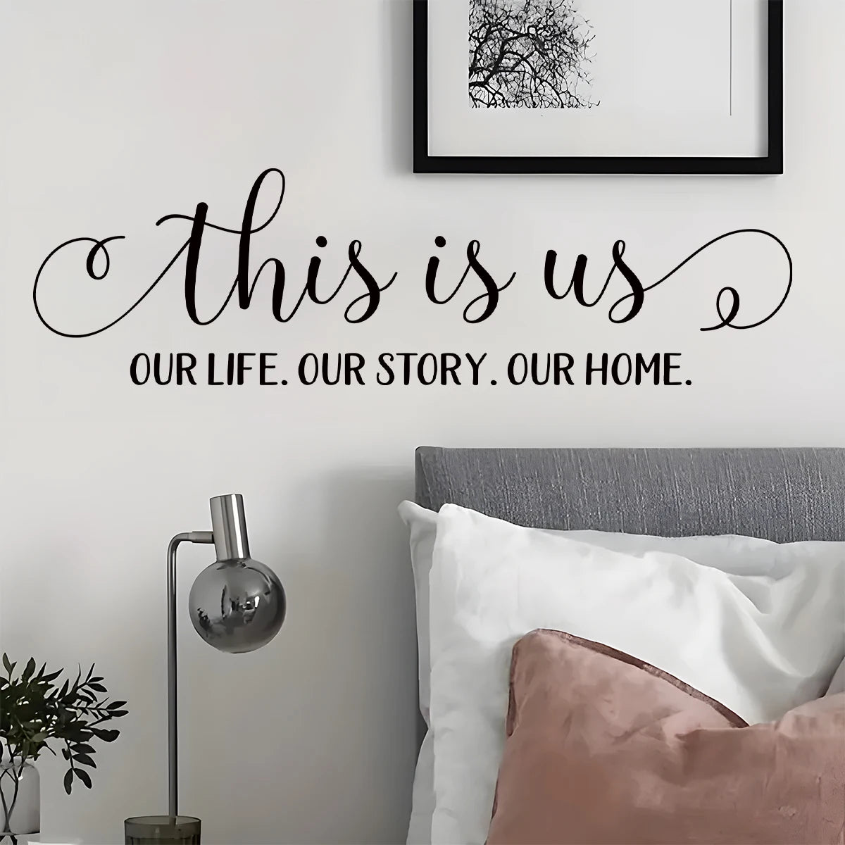 Our Life Our Story Inspirational Wall Decal For Family Living Room Removable Peel and Stick Wall Sticker For Creative DIY Home Decor