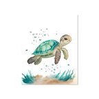 Cute Ocean Animals Seahorse Turtle Octopus Wall Sticker For Nursery Room Removable Peel & Stick PVC Wall Decals For Creative Kid's Room Decor