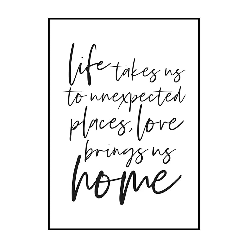 Motivational Quotes Posters Black White Minimalist Wall Art Fine Art Canvas Prints Inspirational Quotations Posters For Living Room Bedroom Home Office Decor