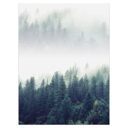 Inspirational Mystical Forest Landscape Posters Nordic Nature Canvas Wall Art Prints Paintings For Offices, Salons and Modern Home Decor