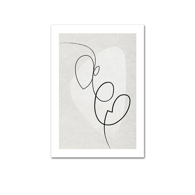 Scandinavian Minimalist Geometric Dark Neutral Colors Wall Art Fine Art Canvas Prints Modern Abstract Pictures For Living Room Home Decor