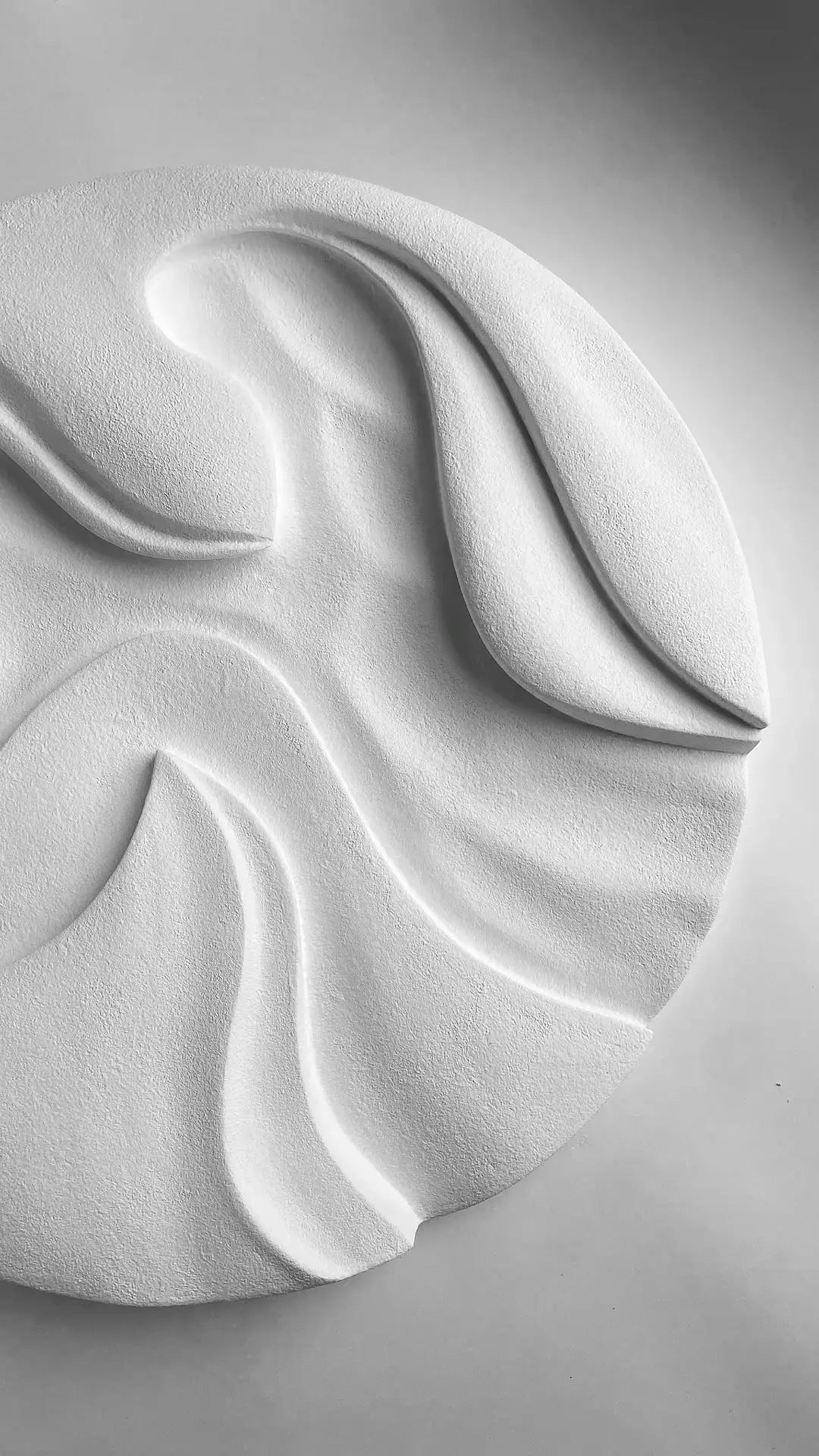 Large Format Abstract 3D Textural Visualization Canvas Print Wall Art Minimalist Pictures For Modern Apartment Reception Entryway Foyer Art Decor