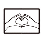 Love Heart Gesture Metal Wall Art 3d Iron Crafted Decorative Wall Plaques For Bedroom Living Room Boutique Salon Art Decor