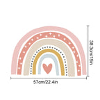 Cute Blue Pink Trendy Rainbow Wall Stickers For Baby's Room Removable Peel & Stick PVC Wall Decals For Creative DIY Kid's Room Decoration