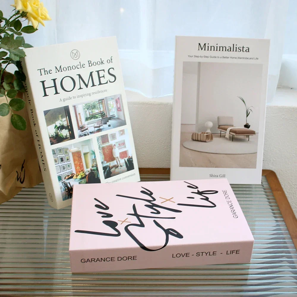 Set of 3Pcs Designer Fashion Faux Books – Decorative Designer Book Props for Coffee Table, Living Room, Hotel Room, Club &amp; Villa Decor