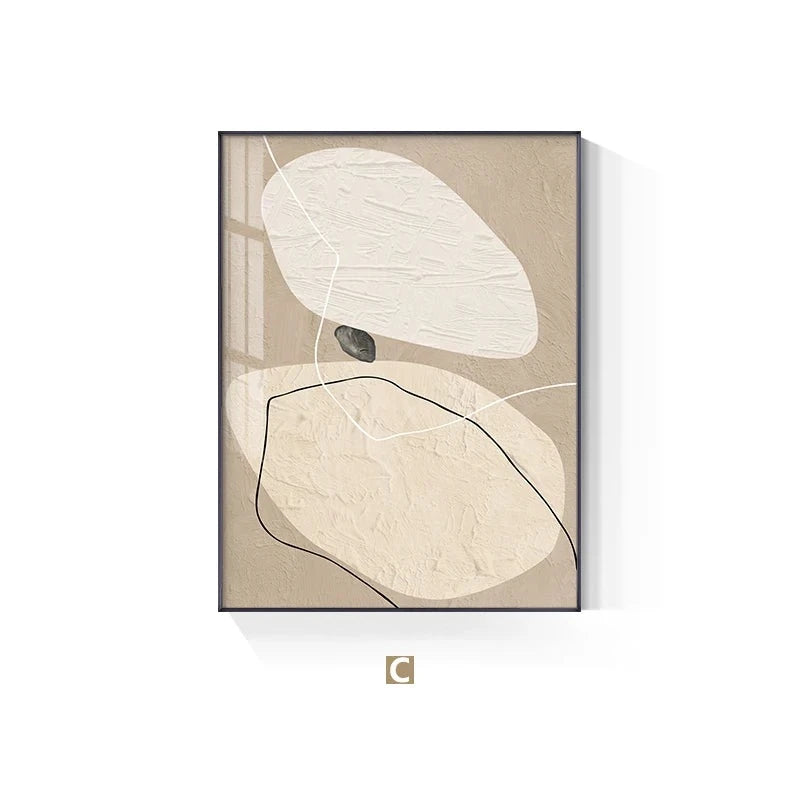 Modern Abstract Zen Pebbles Wall Art Fine Art Canvas Prints Neutral Colors Nordic Posters Pictures For Living Room Bedroom Art Decor