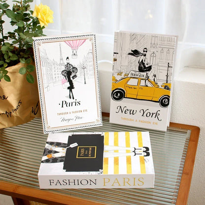 Set of 3Pcs Designer Fashion Faux Books – Decorative Designer Book Props for Coffee Table, Living Room, Hotel Room, Club &amp; Villa Decor
