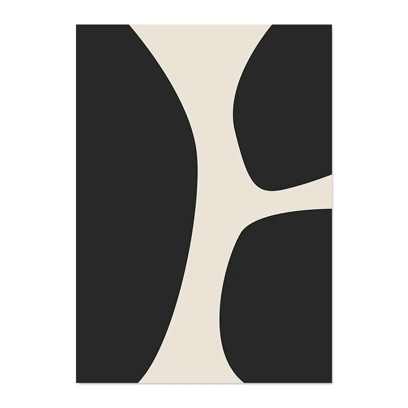 Modern Abstract Wall Art Geometric Line Shape And Form Fine Art Canvas Prints Black Beige Terracotta Pictures For Living Room Decor