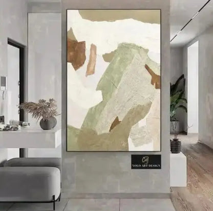 Modern Abstract Neutral Tones Color Block Wall Art Fine Art Canvas Prints Pictures For Living Room Entrance Hall Home Office Art Decor