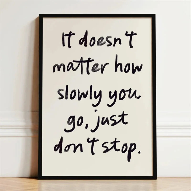 Motivational Quotes & Affirmation Wall Art Fine Art Canvas Prints - Inspirational Words, Simple Modern Typography & Uplifting Phrases