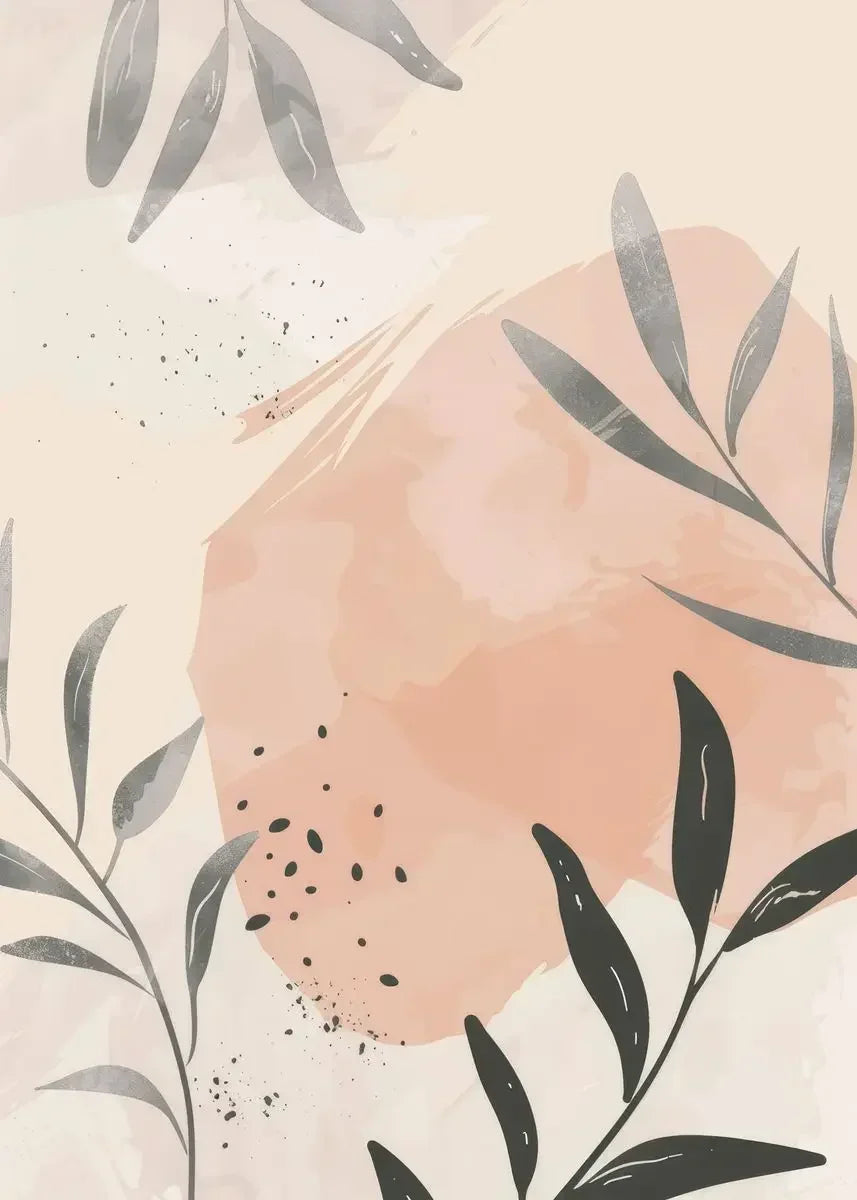 Rustic Abstract Botanical Still Life Floral Wall Art Fine Art Canvas Print For Modern Living Room Dining Room Kitchen Art Decor