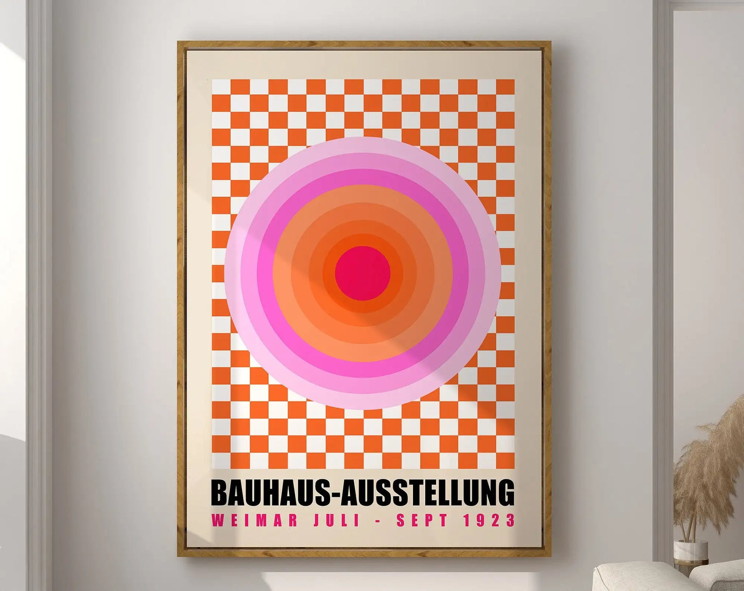 Colorful Vintage Retro Geometric Abstract Bauhaus Expo Art Gallery Poster Wall Art Fine Art Canvas Prints Pictures For Living Room Home Office Decor