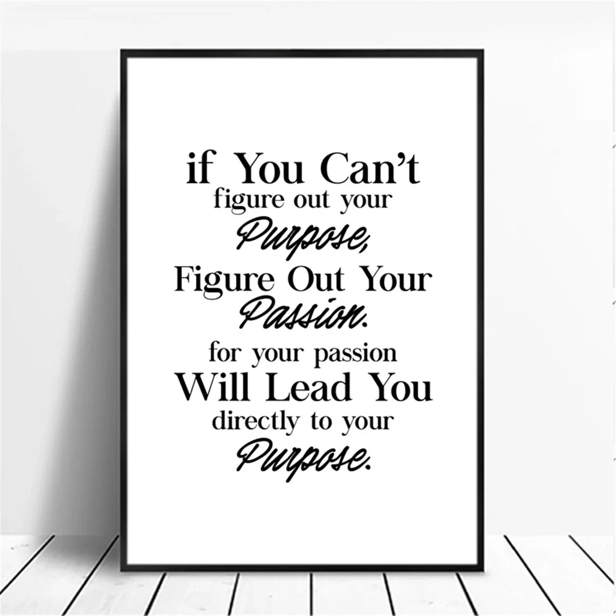 Positive Energy Black & White Quote Poster Wall Art Fine Art Canvas Prints Minimalist Motivational Quotation Pictures For Inspirational Home Decor