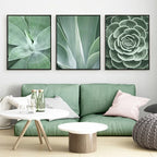 Cactus Wall Art Fine Art Canvas Prints Pictures For Living Room Dining Room Green Leaf Botanical Art For Modern Apartment Decor
