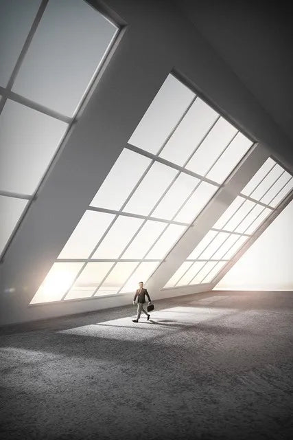 Modern Architectural Abstract Landscapes Wall Art Fine Art Canvas Prints Pictures For Studio Home Office Foyer Inspirational Art Decor