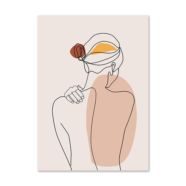 Abstract Line Art Bohemia Figure Art Gallery Wall Art Fine Art Canvas Prints Pictures For Modern Living Room Bedroom Art Decoration