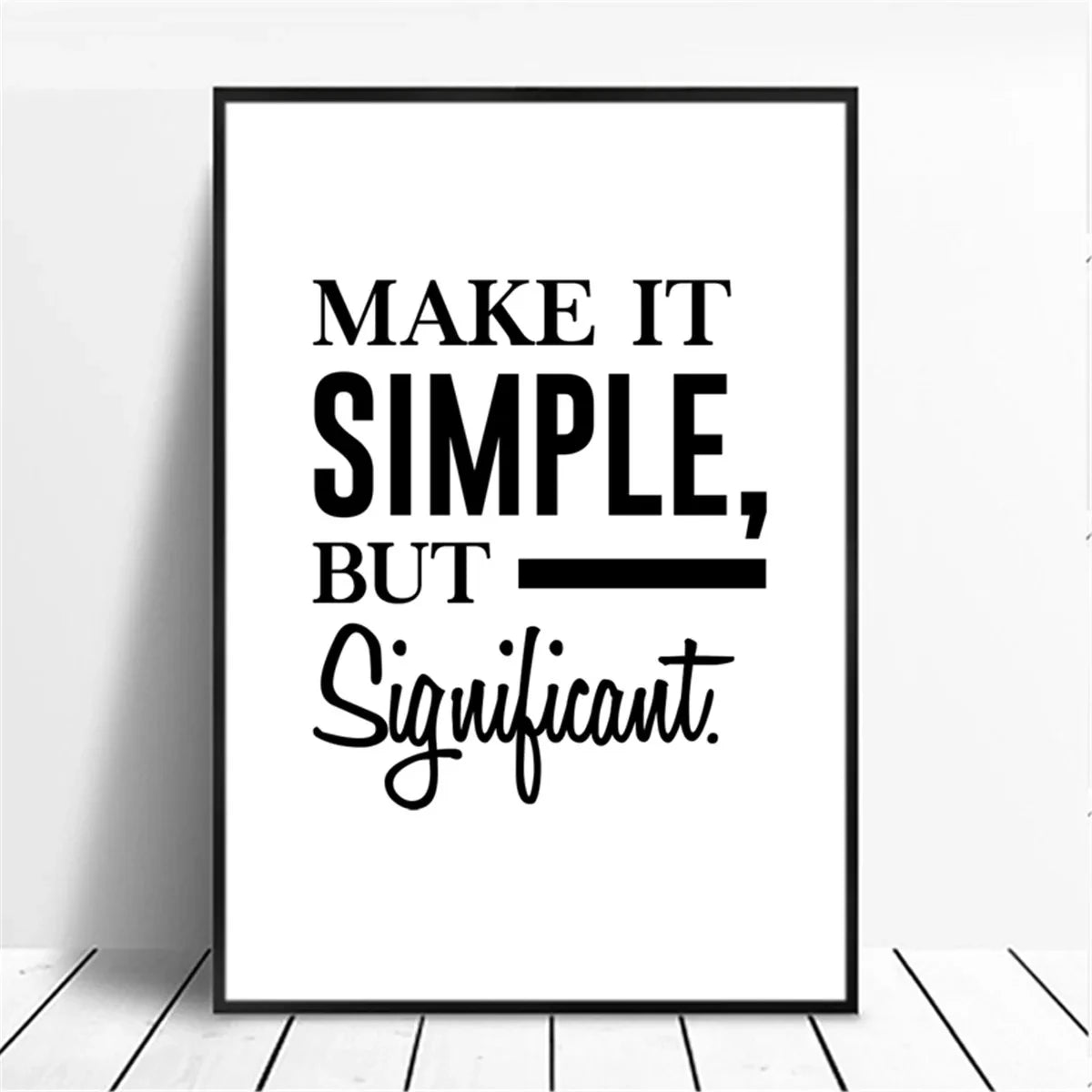 Positive Energy Black & White Quote Poster Wall Art Fine Art Canvas Prints Minimalist Motivational Quotation Pictures For Inspirational Home Decor