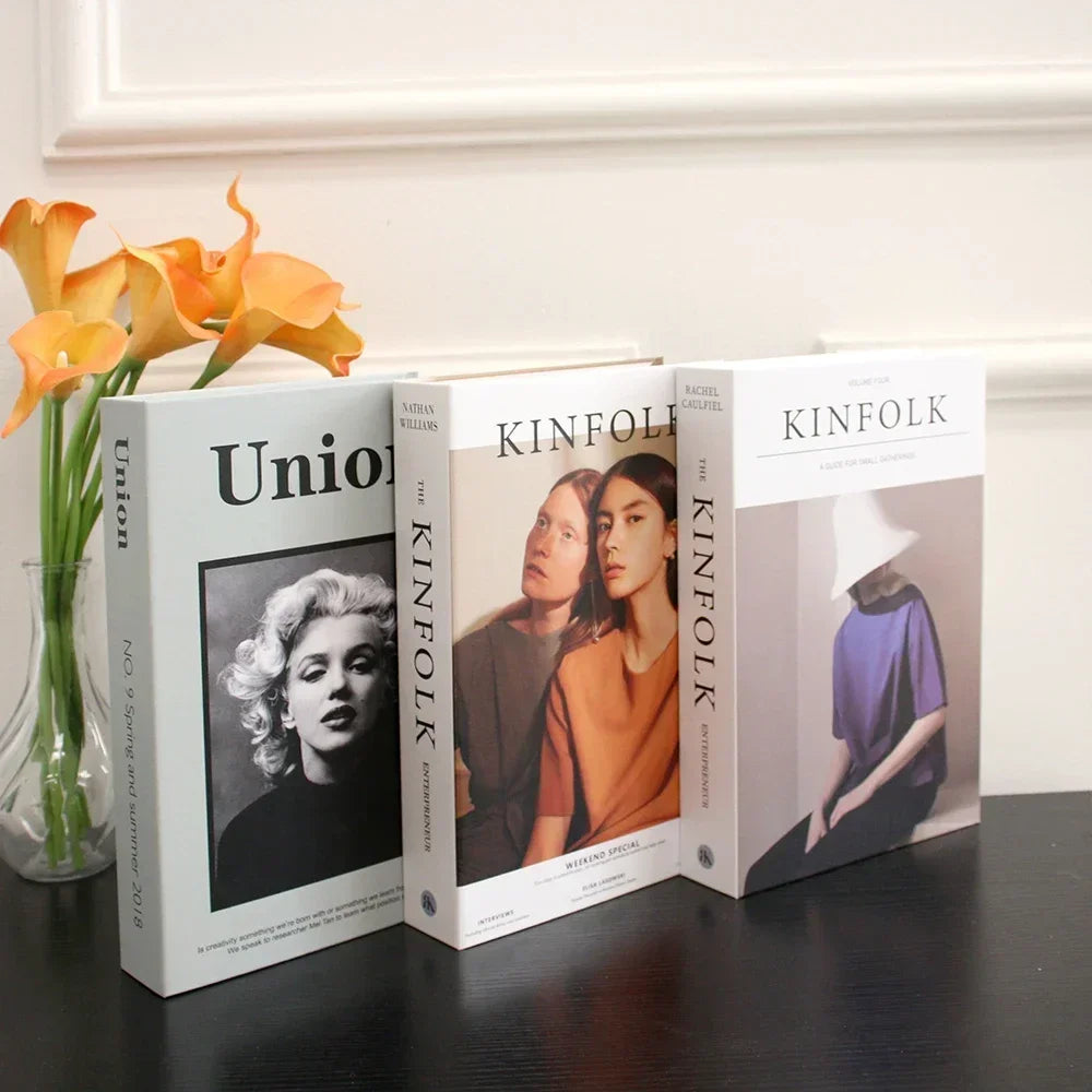 Set of 3Pcs Designer Fashion Faux Books – Decorative Designer Book Props for Coffee Table, Living Room, Hotel Room, Club &amp; Villa Decor