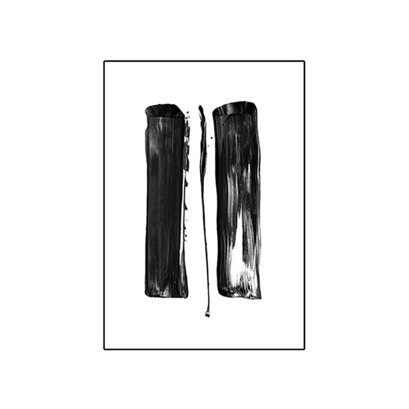 Black White Wall Art Minimalist Abstract Ink Brush Strokes Fine Art Canvas Prints Posters Pictures For Living Room Home Office Art Decor