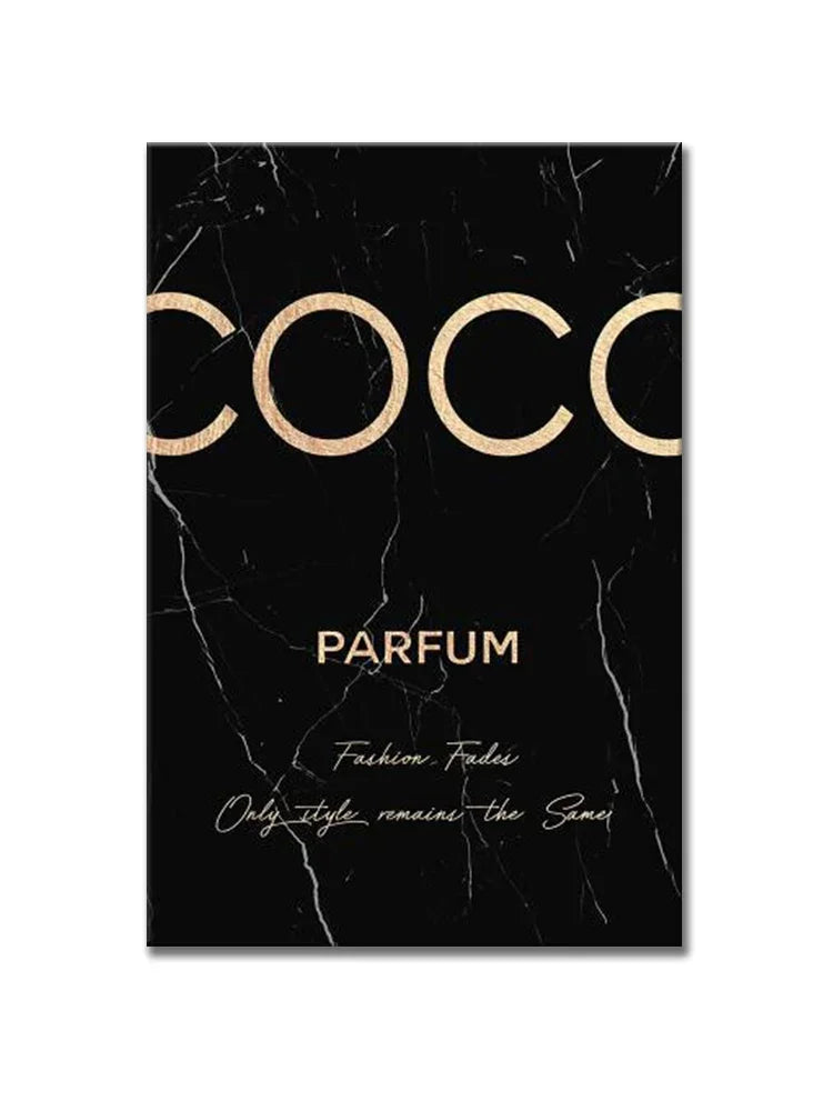 Chic French Paris Fashion Perfume Bottle Fine Art Canvas Prints Pictures For Luxury Living Room Girl's Bedroom Beauty Salon Art Decor