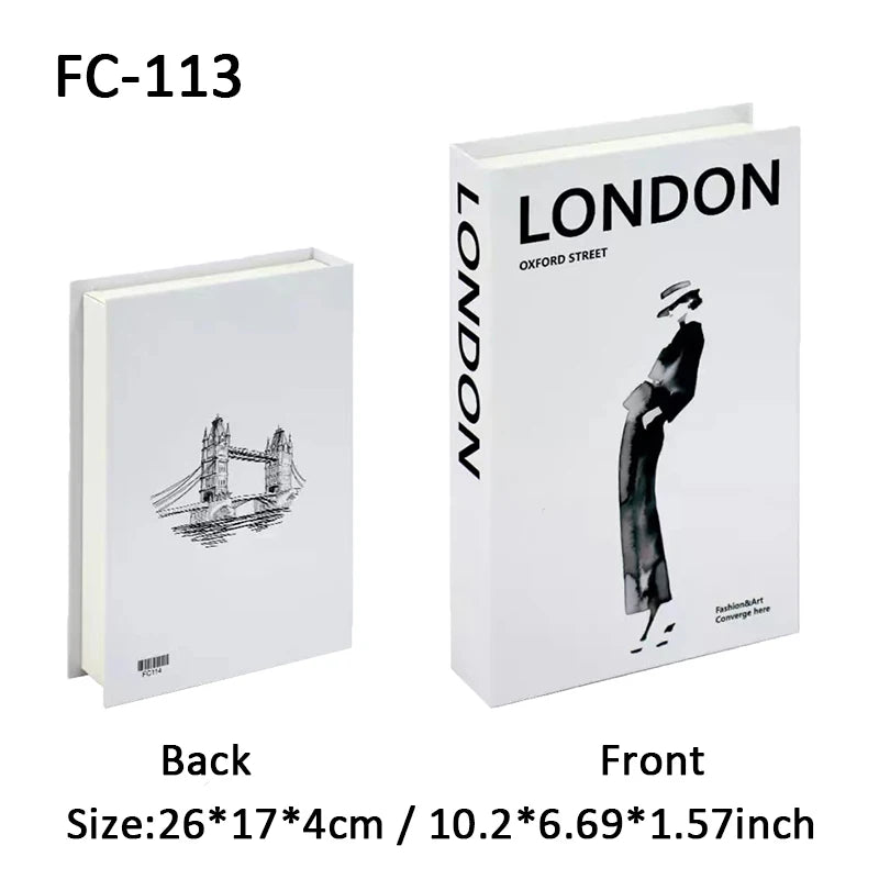 Trendy Chic Faux Books – Decorative Book Storage Boxes with Stylish Covers for Coffee Table Scandinavian Style Contemporary Home Décor