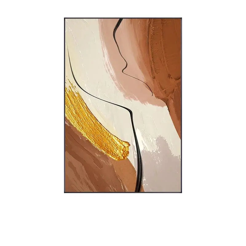 Nordic Abstract Yellow Beige Terracotta Wall Art Fine Art Canvas Prints Pictures For Modern Apartment Living Room Dining Room Home Office Decor