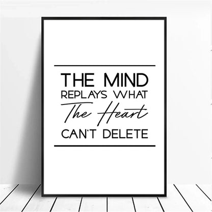 Positive Energy Black & White Quote Poster Wall Art Fine Art Canvas Prints Minimalist Motivational Quotation Pictures For Inspirational Home Decor