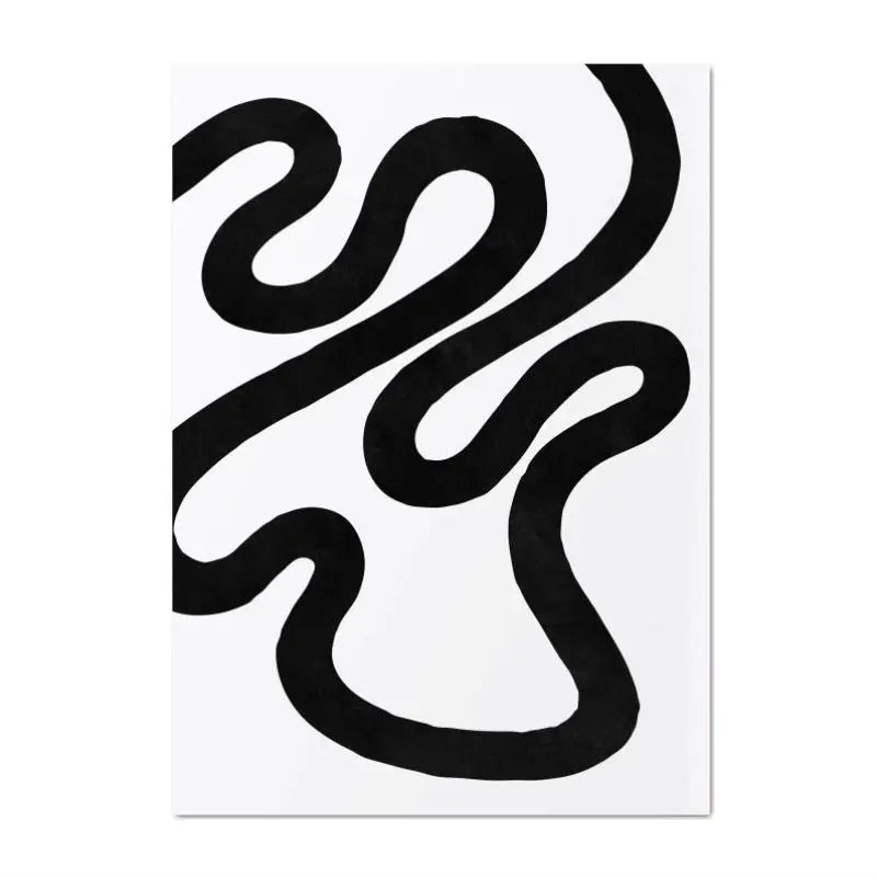 Minimalist Black & Beige Abstract Canvas Wall Art – Geometric Prints for Modern Apartment Living Room Dining Room Bedroom Art Decor