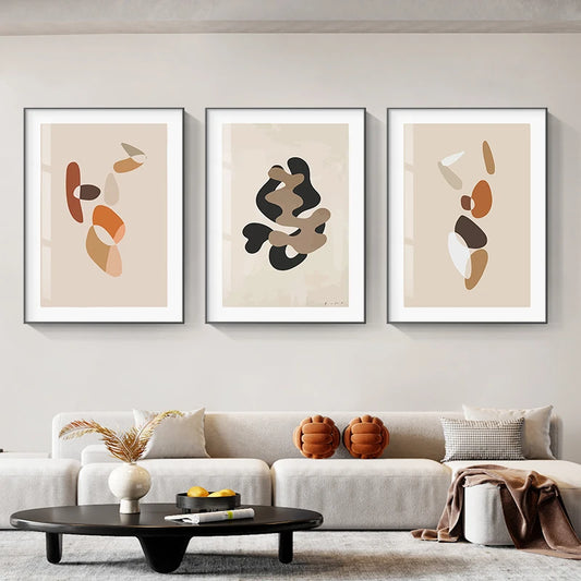 Nordic Bohemian Abstract Curves Wall Art Fine Art Canvas Prints Modern Minimalist Pictures For Bedroom Living Room Contemporary Interior Decor