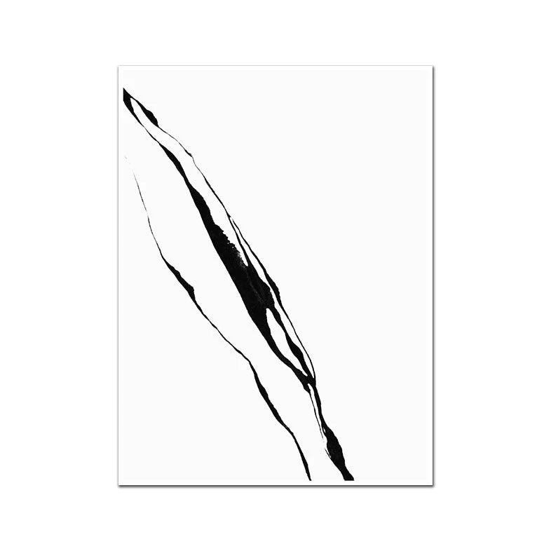 Minimalist Modern Abstract Black & White Wall Art Fine Art Canvas Prints Pictures For Living Room Bedroom Home Office Study Room Art Decor