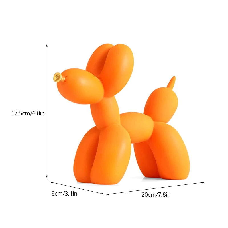 Colorful Balloon Dog Figurines Artistic Animal Statues for Living Room Coffee Table Cute Trendy Ornaments For Desktop Decoration