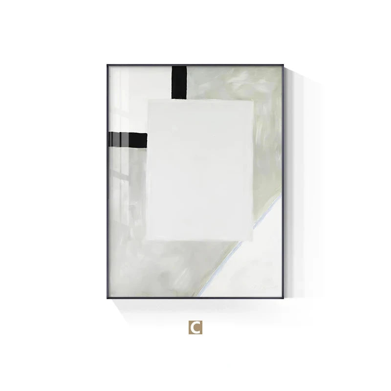 Minimalist Beige Grey Color Block Abstract Wall Art Fine Art Canvas Prints Pictures For Modern Apartment Living Room Bedroom Contemporary Home Decor