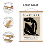 Modern Natural Wood Picture Frames Magnetically Clamps Canvas In Place Simple Canvas Scroll Hanging Frame For Canvas Print Wall Decor