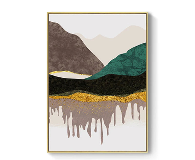 Modern Abstract Mountain Landscape Wall Art Fine Art Canvas Prints Pictures For Modern Apartment Living Room Bedroom Hotel Room Art Decor