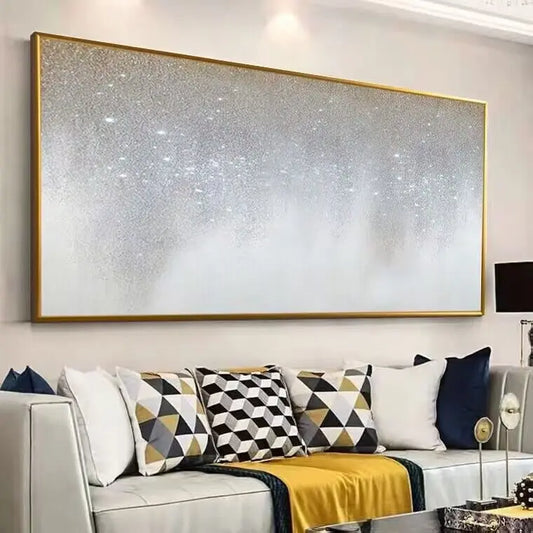 * Hand Painted * Modern Abstract Large Format Acrylic Oil Painting For Living Room Above Sofa Dining Room Art Decor - Unique Hand Painted Acrylic Oil Painting On Canvas