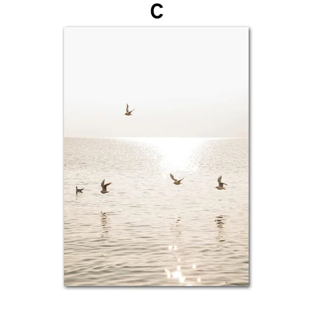 Tranquil Beach Landscape Gallery Wall Art Fine Art Canvas Prints Inspirational Pictures Of Calm For Living Room Bedroom Art Decor