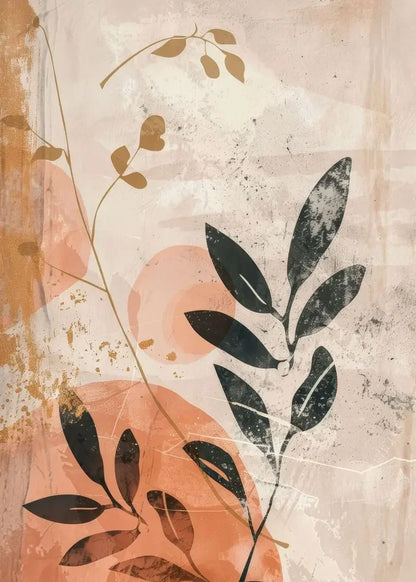 Rustic Abstract Botanical Still Life Floral Wall Art Fine Art Canvas Print For Modern Living Room Dining Room Kitchen Art Decor